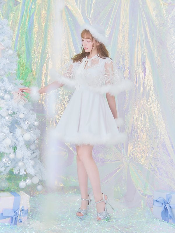 画像7: 【ノベルティ対象】【即日発送】【サンタコス 5点セット】【S-XLサイズ/3カラー】ポンチョ付きフレアサンタコスプレ[YMT]