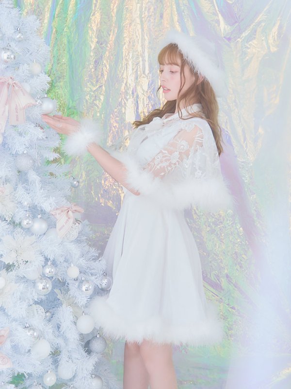 画像11: 【ノベルティ対象】【即日発送】【サンタコス 5点セット】【S-XLサイズ/3カラー】ポンチョ付きフレアサンタコスプレ[YMT]