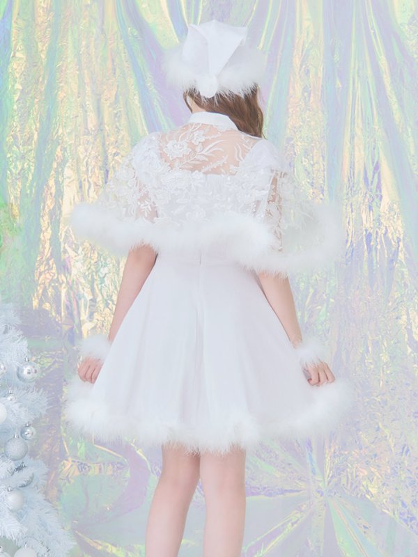 画像17: 【ノベルティ対象】【即日発送】【サンタコス 5点セット】【S-XLサイズ/3カラー】ポンチョ付きフレアサンタコスプレ[YMT]