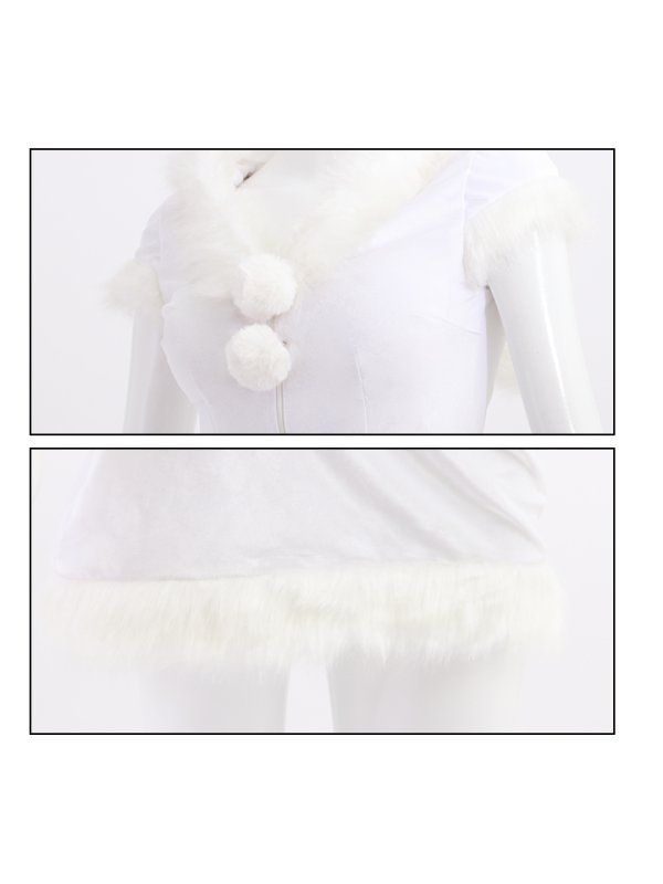 画像22: 【即日発送！】【XS-XLサイズ/3カラー】セットアップベロアホワイトバニーサンタコスプレ[YMT]