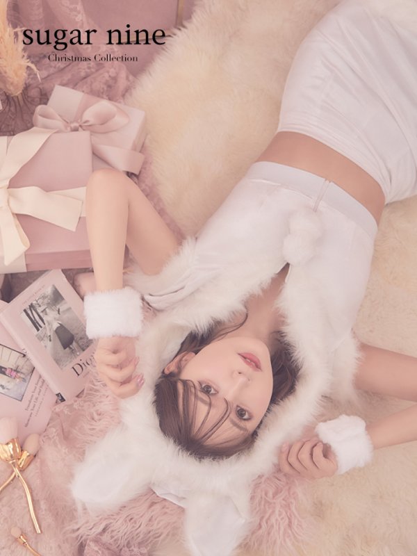 画像35: 【即日発送！】【XS-XLサイズ/3カラー】ベロアフードバニーセットアップサンタコスプレ[YMT]