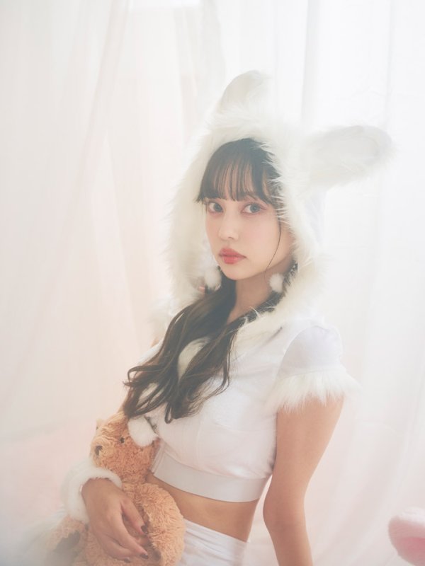 画像4: 【即日発送！】【XS-XLサイズ/3カラー】セットアップベロアホワイトバニーサンタコスプレ[YMT]