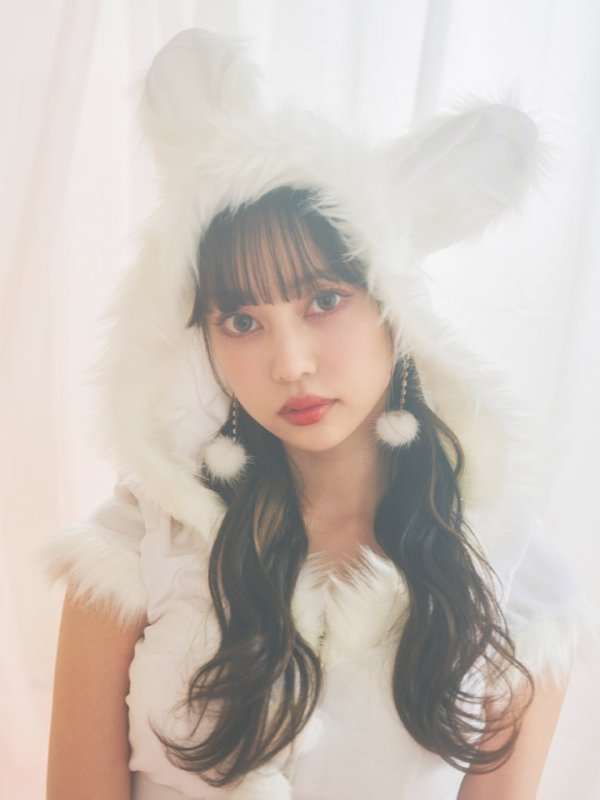 画像7: 【即日発送！】【XS-XLサイズ/3カラー】セットアップベロアホワイトバニーサンタコスプレ[YMT]