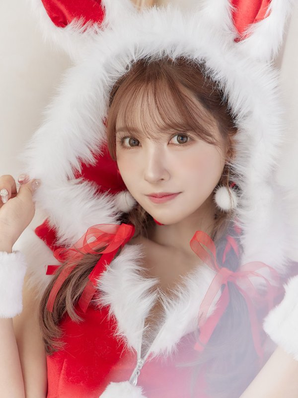 画像18: 【即日発送！】【XS-XLサイズ/3カラー】セットアップベロアバニーサンタコスプレ[OF04]