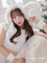 【即日発送！】【XS-XLサイズ/3カラー】セットアップベロアホワイトバニーサンタコスプレ[YMT]