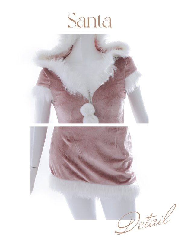画像28: 【即日発送！】【XS-XLサイズ/3カラー】セットアップベロアホワイトバニーサンタコスプレ[YMT]