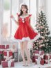 画像11: SALE!【サンタコス 4点セット】【S-XLサイズ/1カラー】ショートフリルスリーブ/ ツイードフレアサンタ[YMT]