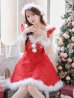 画像14: SALE!【サンタコス 4点セット】【S-XLサイズ/1カラー】ショートフリルスリーブ/ ツイードフレアサンタ[YMT]