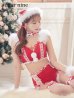 画像1: SALE!ファーショルダー/ 編み上げレース切り替え/ セットアップサンタ【sugar nine サンタコス 7点セット】【S-Lサイズ/1カラー】[YMT] (1)