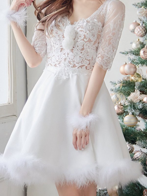 画像4: SALE!刺繍レースフレアサンタ【sugar nine サンタコス 4点セット】【S-Lサイズ/2カラー】[YMT]