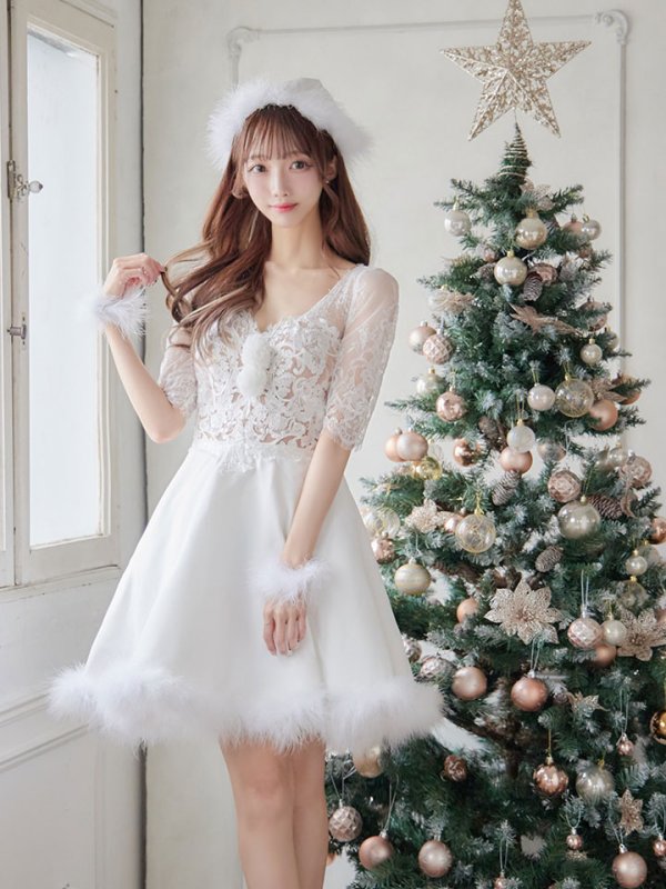 画像8: SALE!刺繍レースフレアサンタ【sugar nine サンタコス 4点セット】【S-Lサイズ/2カラー】[YMT]