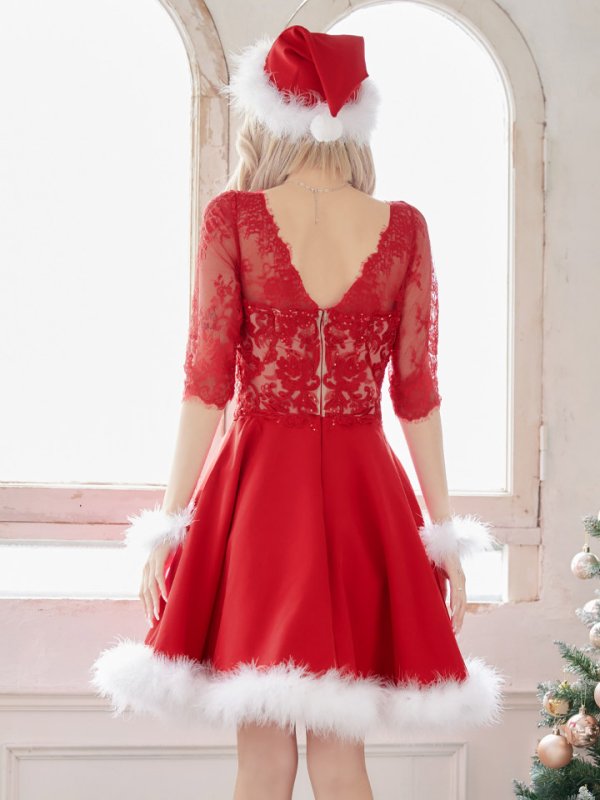 画像6: SALE!刺繍レースフレアサンタ【sugar nine サンタコス 4点セット】【S-Lサイズ/2カラー】[YMT]