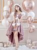 画像1: 【即日発送】総レース/ ファーショルダー/ ショートインロングフレアサンタ【sugar nine サンタコス 5点セット】【S-Lサイズ/2カラー】[YMT] (1)