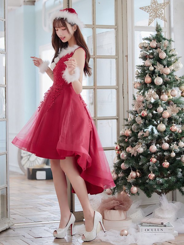 画像5: SALE!ケミカルレースチュールドレスワンピースフレアサンタ【sugar nine サンタコス 4点セット】【S-Lサイズ/1カラー】[YMT]