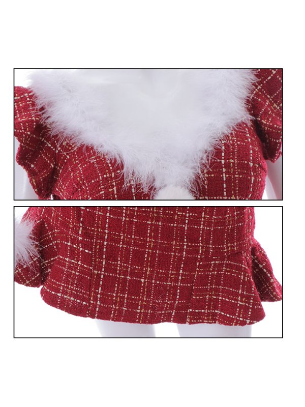 画像47: 【ノベルティ対象】【即日発送】ツイード/ セットアップ/ マーメイドフレアミニドレスサンタ【サンタコス 5点セット】【XS-Mサイズ/4カラー】[YMT]