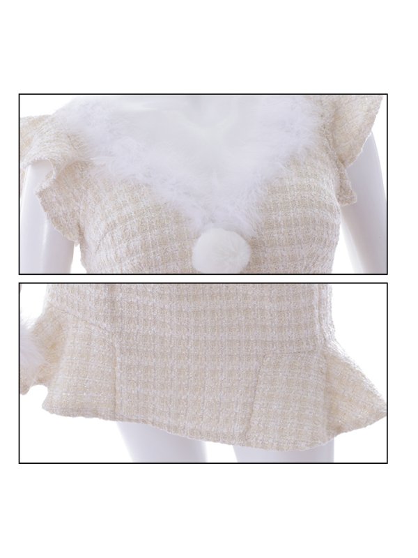 画像42: 【ノベルティ対象】【即日発送】ツイード/ セットアップ/ マーメイドフレアミニドレスサンタ【サンタコス 5点セット】【XS-Mサイズ/4カラー】[YMT]