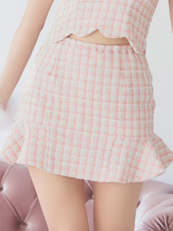 画像17: 【ノベルティ対象】【即日発送】ツイード/ セットアップ/ マーメイドフレアミニドレスサンタ【サンタコス 5点セット】【XS-Mサイズ/4カラー】[YMT]