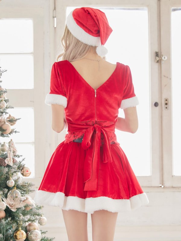 画像6: SALE!バックリボンセットアップミニ丈フレアサンタ【sugar nine サンタコス 6点セット】【XS-Mサイズ/1カラー】[YMT]