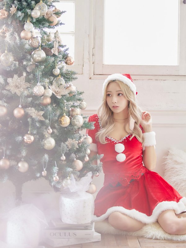 画像8: SALE!バックリボンセットアップミニ丈フレアサンタ【sugar nine サンタコス 6点セット】【XS-Mサイズ/1カラー】[YMT]