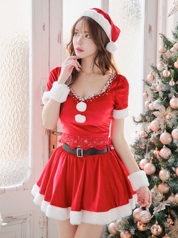 画像20: SALE!バックリボンセットアップミニ丈フレアサンタ【sugar nine サンタコス 6点セット】【XS-Mサイズ/1カラー】[YMT]