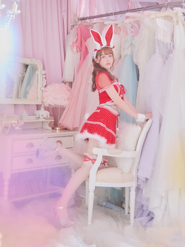 画像17: SALE!ドットチュール/ バニー/ セットアップサンタ（SS088YN-Socks）【sugar nine サンタコス 5点セット】【XS-Lサイズ/1カラー】[YMT]