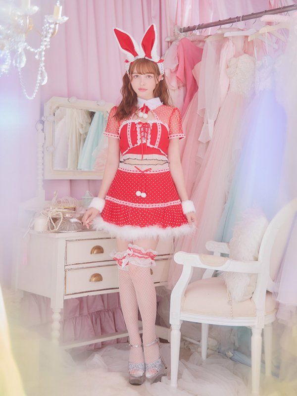 画像18: SALE!ドットチュール/ バニー/ セットアップサンタ（SS088YN-Socks）【sugar nine サンタコス 5点セット】【XS-Lサイズ/1カラー】[YMT]