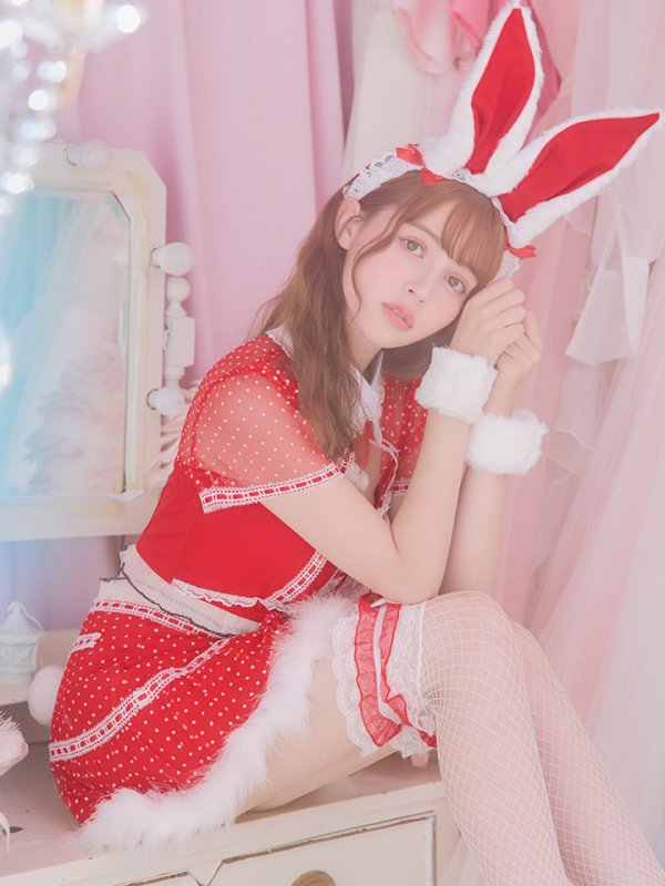 画像8: SALE!ドットチュール/ バニー/ セットアップサンタ（SS088YN-Socks）【sugar nine サンタコス 5点セット】【XS-Lサイズ/1カラー】[YMT]