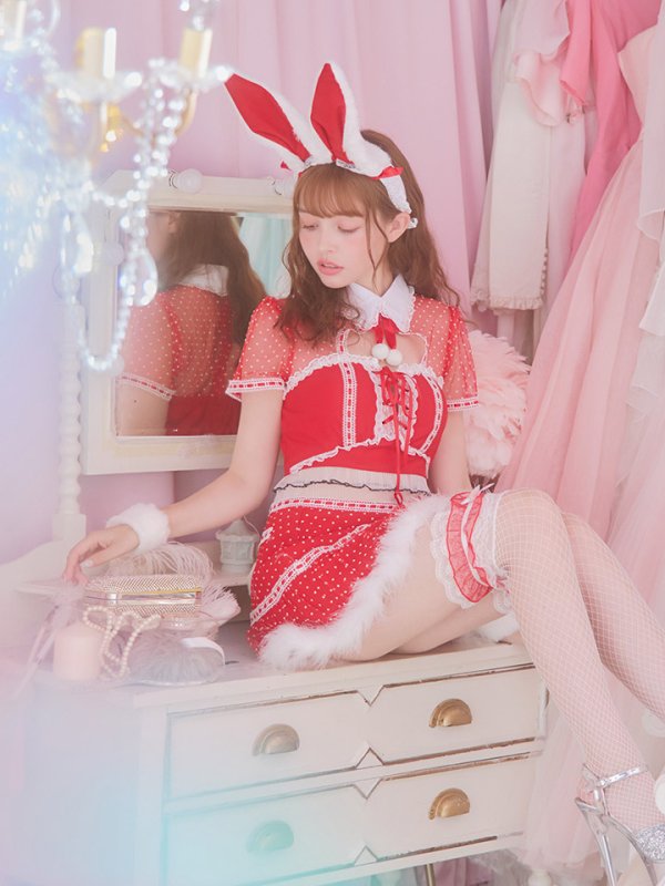 画像14: SALE!ドットチュール/ バニー/ セットアップサンタ（SS088YN-Socks）【sugar nine サンタコス 5点セット】【XS-Lサイズ/1カラー】[YMT]