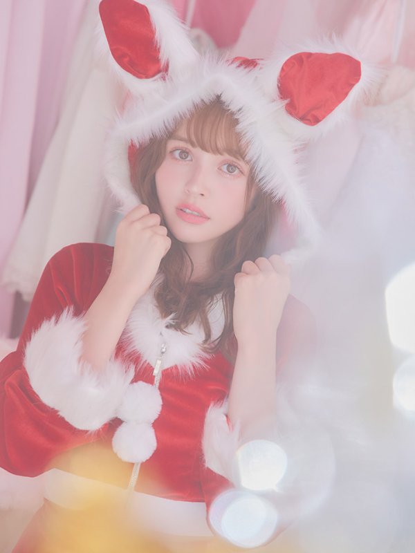 画像9: 【即日発送！】【サンタコス 4点セット】【S-Lサイズ/3カラー】セットアップバニーサンタコスプレ[YMT]