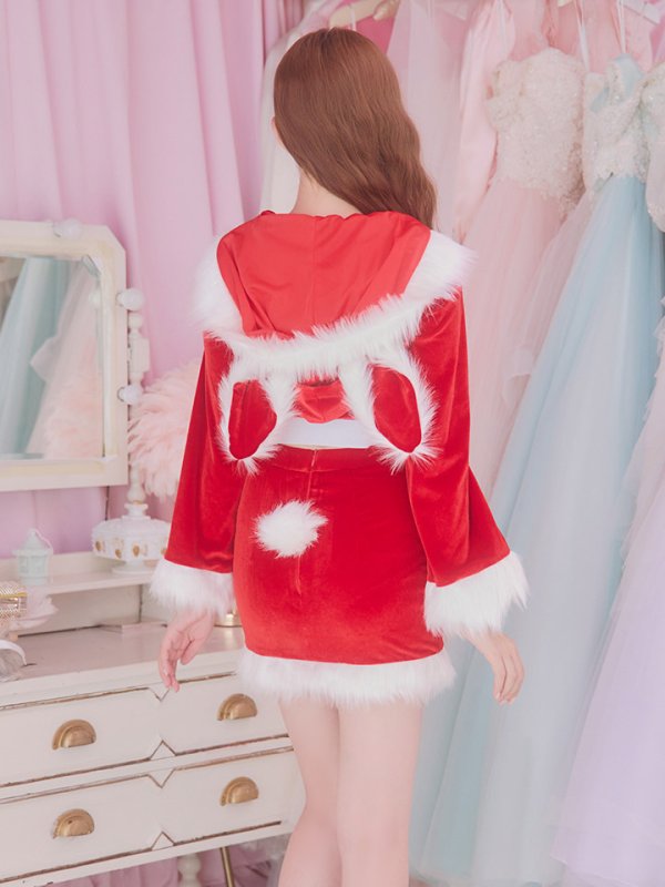 画像21: 【即日発送！】【サンタコス 4点セット】【S-Lサイズ/3カラー】セットアップバニーサンタコスプレ[YMT]