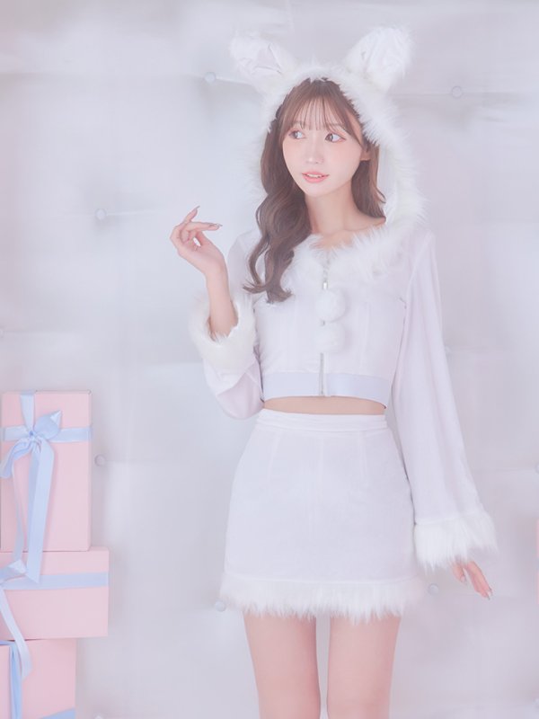 画像12: 【即日発送！】【サンタコス 4点セット】【S-Lサイズ/3カラー】セットアップバニーサンタコスプレ[OF04]