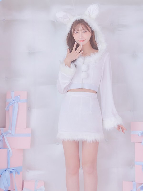 画像15: 【即日発送！】【サンタコス 4点セット】【S-Lサイズ/3カラー】セットアップバニーサンタコスプレ[OF04]