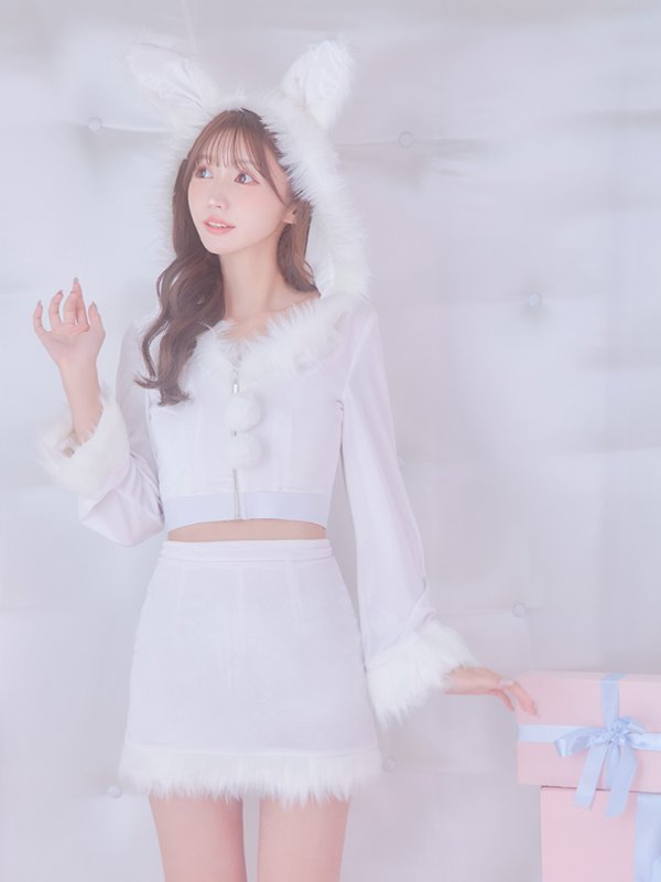 画像3: 【即日発送！】【サンタコス 4点セット】【S-Lサイズ/3カラー】セットアップバニーサンタコスプレ[OF04]