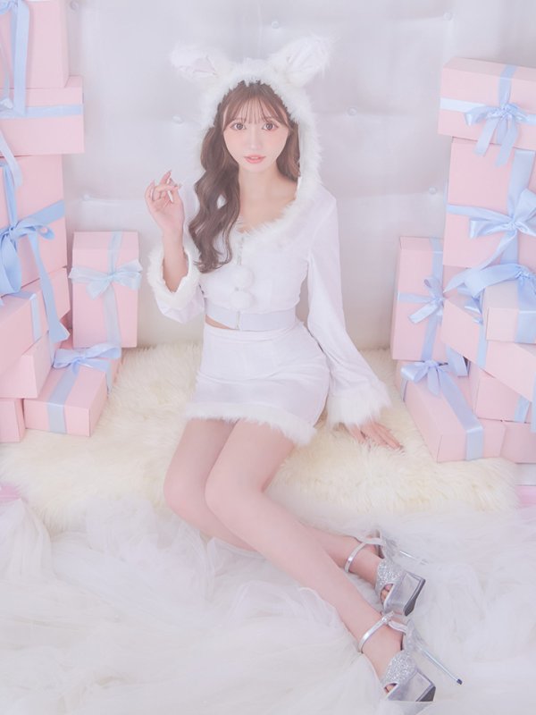 画像16: 【即日発送！】【サンタコス 4点セット】【S-Lサイズ/3カラー】セットアップバニーサンタコスプレ[OF04]