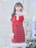SALE!【サンタコス 5点セット】【XS-Mサイズ/1カラー】リボンキャミソールタイトツイードサンタコスプレ[YMT]