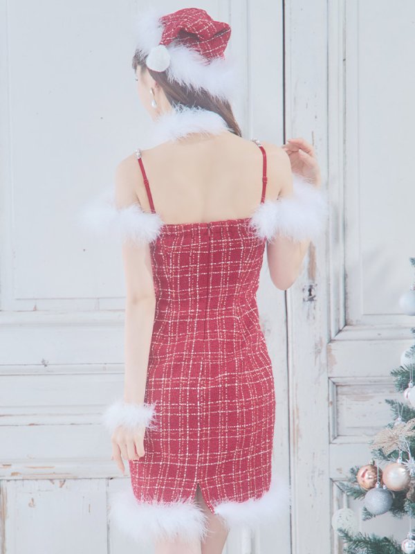 画像15: SALE!【サンタコス 5点セット】【XS-Mサイズ/1カラー】リボンキャミソールタイトツイードサンタコスプレ[YMT]