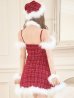 画像15: 【即日発送！】【サンタコス 5点セット】【S-XLサイズ/1カラー】リボンキャミソールフレアツイードサンタコスプレ[YMT]
