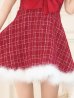 画像17: 【即日発送！】【サンタコス 5点セット】【S-XLサイズ/1カラー】リボンキャミソールフレアツイードサンタコスプレ[YMT]