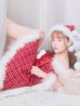 画像15: 【即日発送！】【サンタコス 5点セット】【S-XLサイズ/1カラー】リボンキャミソールフレアツイードサンタコスプレ[YMT]