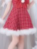 画像20: 【即日発送！】【サンタコス 5点セット】【S-XLサイズ/1カラー】リボンキャミソールフレアツイードサンタコスプレ[YMT]