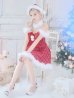 画像26: 【即日発送！】【サンタコス 5点セット】【S-XLサイズ/1カラー】リボンキャミソールフレアツイードサンタコスプレ[YMT]