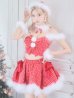 画像1: SALE!【サンタコス 6点セット】【XS-Mサイズ/1カラー】リボンモチーフセットアップフレアサンタコスプレ】[YMT] (1)