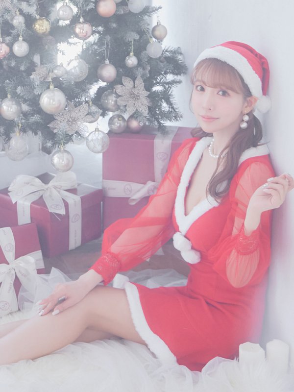 画像14: SALE!【サンタコス3点セット】【S-XLサイズ/1カラー】ワッフル生地長袖ドレスサンタ[YMT]