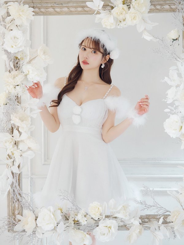 画像14: 【ノベルティ対象】【即日発送！】【サンタコス 4点セット】【S-Lサイズ/3カラー】フレアチュールサンタコスプレ[YMT]