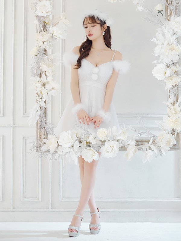 画像16: 【ノベルティ対象】【即日発送！】【サンタコス 4点セット】【S-Lサイズ/3カラー】フレアチュールサンタコスプレ[YMT]