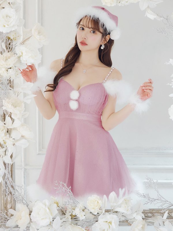 画像2: 【即日発送！】【サンタコス 4点セット】【S-Lサイズ/3カラー】フレアチュールサンタコスプレ[YMT]