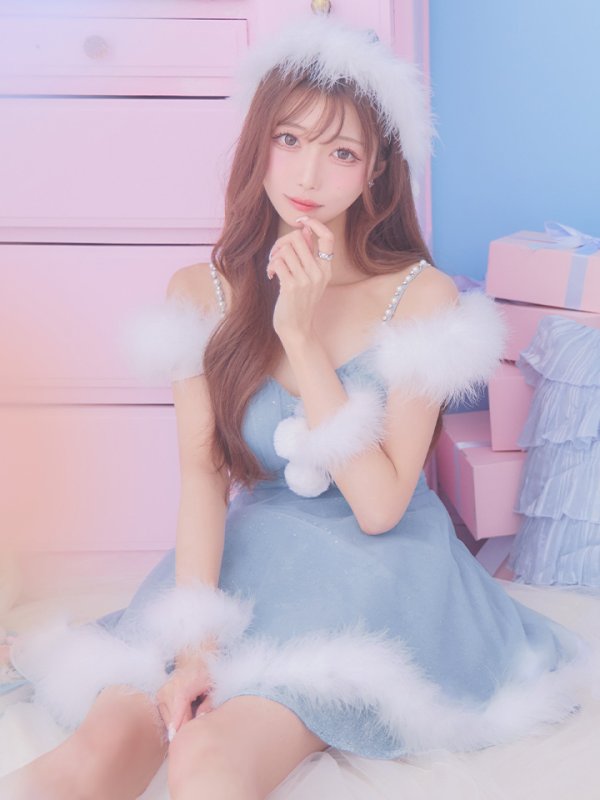 画像7: 【サンタSALE!!】【即日発送！】【サンタコス 4点セット】【S-Lサイズ/3カラー】フレアチュールサンタコスプレ[OF04]