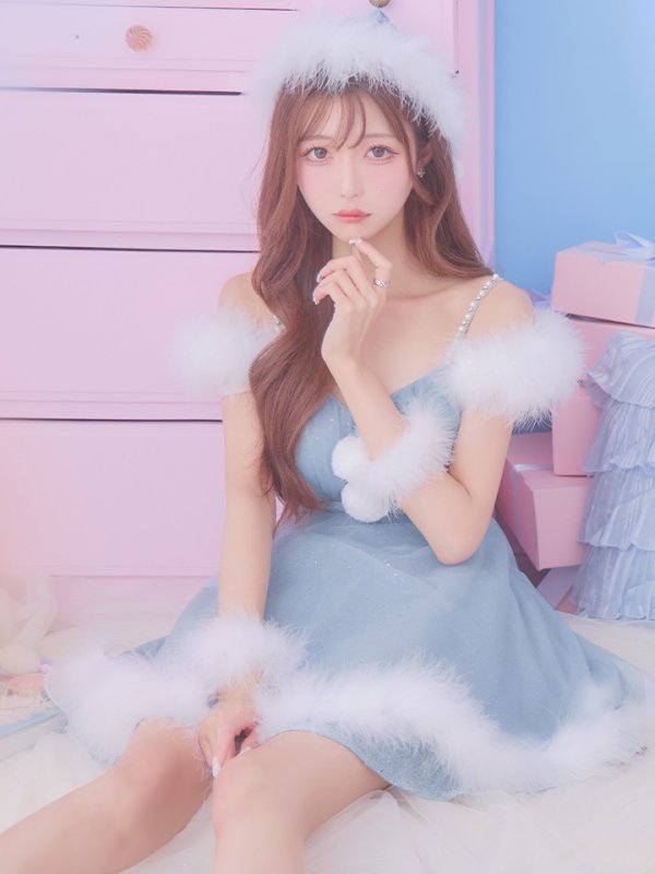 画像14: 【サンタSALE!!】【即日発送！】【サンタコス 4点セット】【S-Lサイズ/3カラー】フレアチュールサンタコスプレ[OF04]