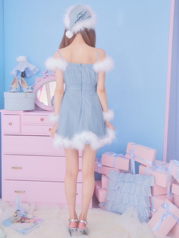 画像15: 【サンタSALE!!】【即日発送！】【サンタコス 4点セット】【S-Lサイズ/3カラー】フレアチュールサンタコスプレ[OF04]