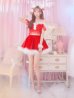 画像23: 即日発送!【サンタコス 5点セット】【S-Lサイズ/2カラー】サテンリボンファーサンタコスプレ[YMT]